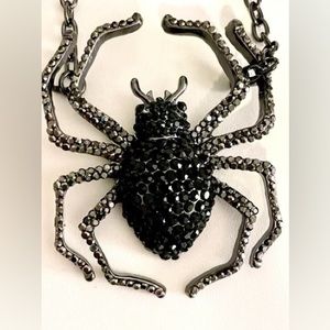 Piper K Rhinestone Encrusted Metal Pendant Necklace